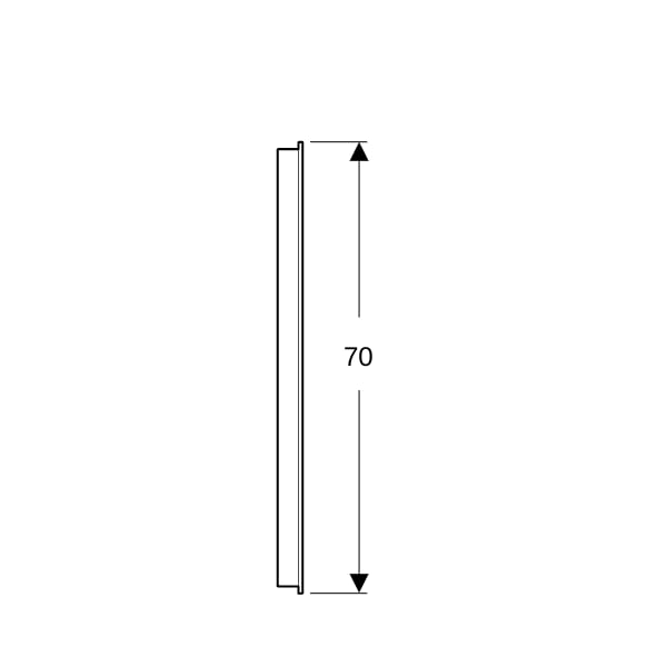 Geberit Option Basic Lichtspiegel, eckig Beleuchtung oben, 120x70x3cm, alu. elox