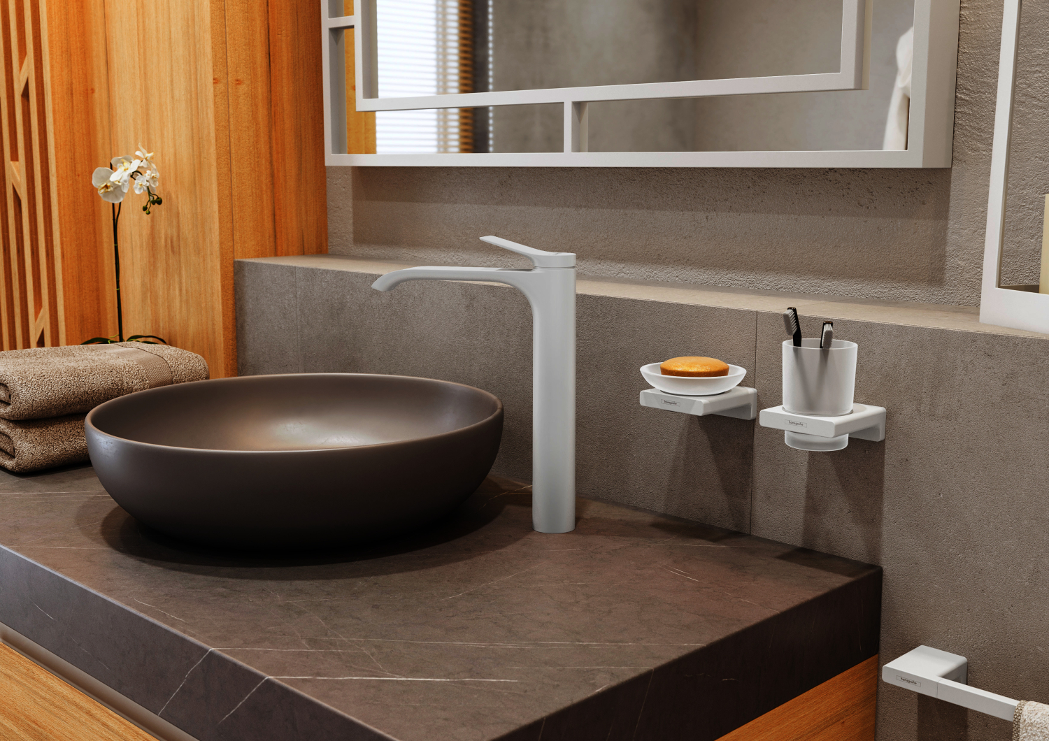 Hansgrohe Waschtischmischer 250 Vivenis ohne Ablaufgarn. Highriser mattweiss