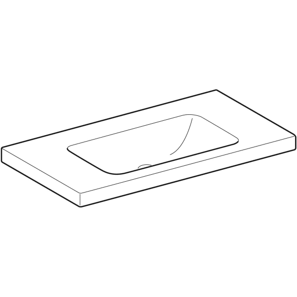 Geberit iCon Light Waschtisch 90x48cm Ablagefläche, o. Hl., o. Ül., weiß