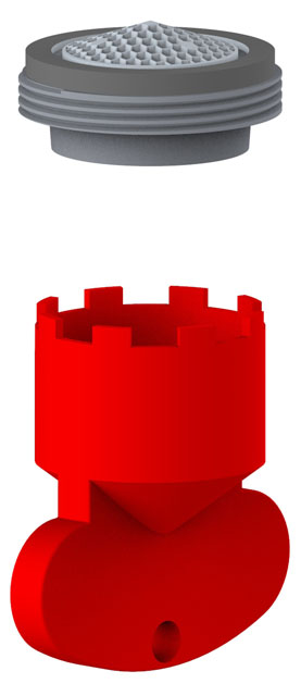KEUCO Strahlregler m.Zub. UK Ersatzt.ARM f. 51102 /104 /115 /116 52702/572704