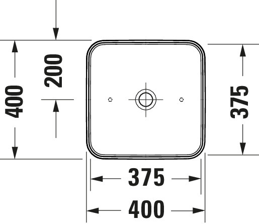 Duravit D-Neo Aufsatzbecken 400x400mm Weiß HG