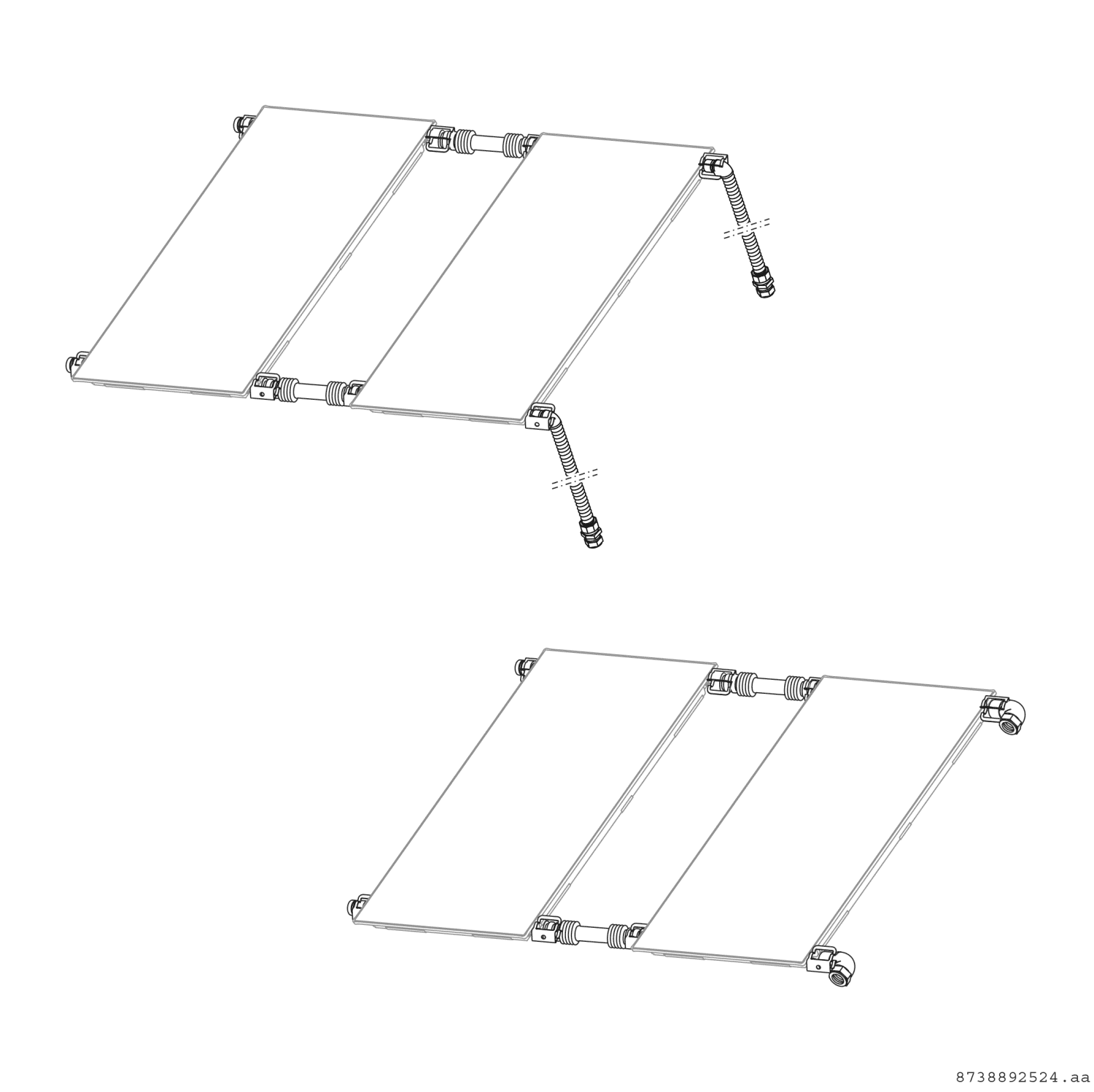 BOSCH Zubehör Solartechnik FS 13-2 Auf- u. Indachanschluss-Set für SO7000TF