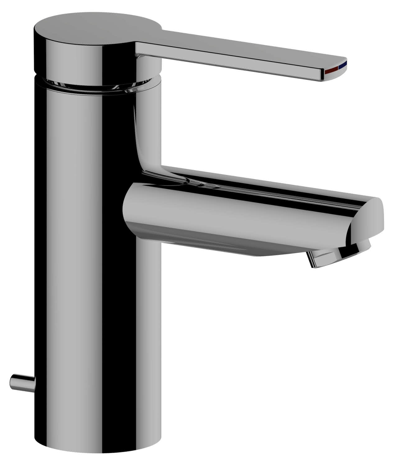 KEUCO EHM-WT-Mischer 90 Plan blue 53902, mit verlängertem Griffhebel, verchromt