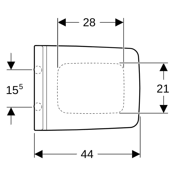 Geberit Xeno2 WC-Sitz, Befestigung von oben mit Absenkautomatik, Quick Release, weiß