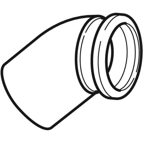 Geberit PE Anschlussbogen 45Gr mit Anschlusssteckmuffe d110/90