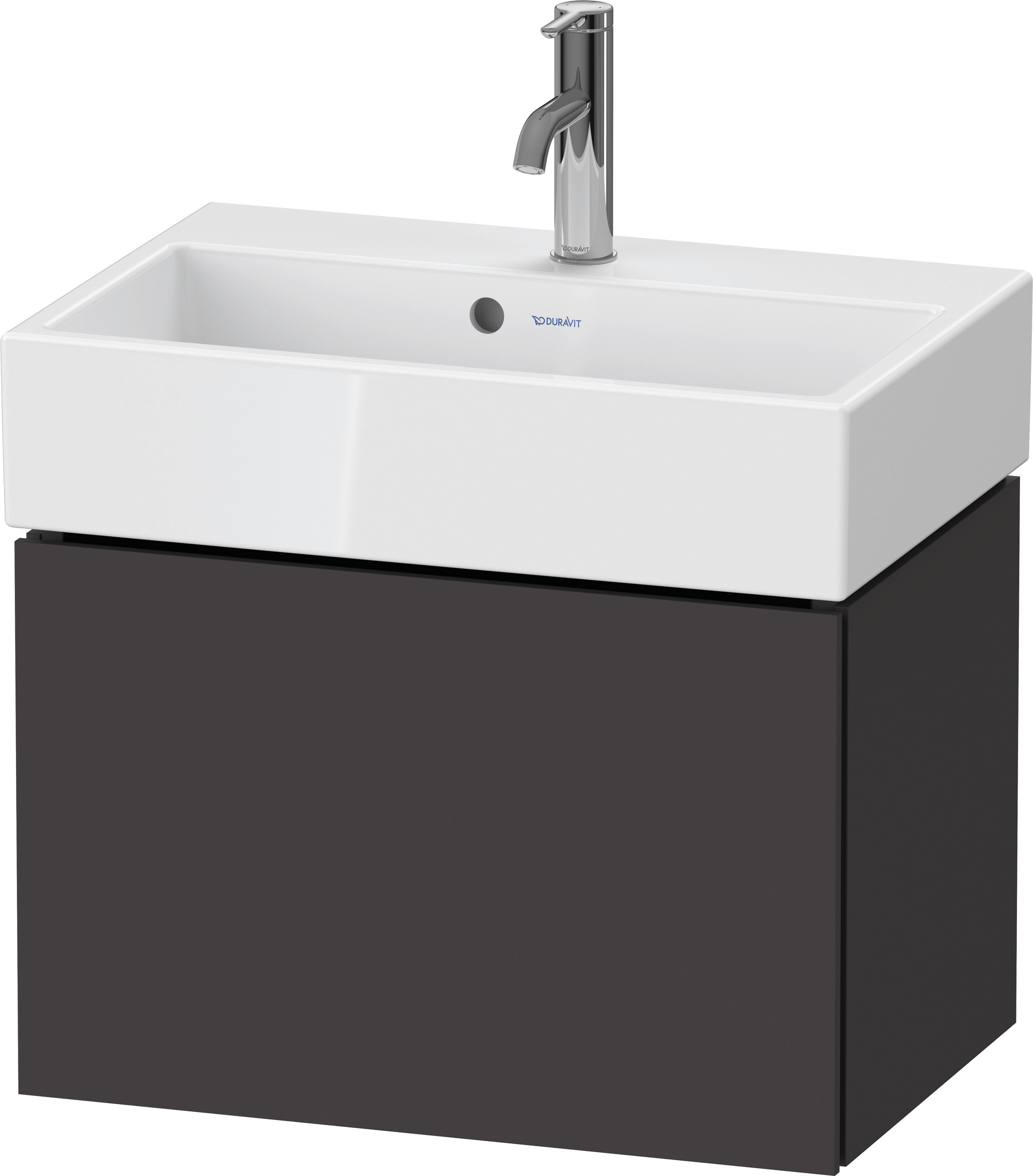Duravit WTU L-Cube wandhängend, 1 Auszug 394x584x391mm, Graphit Supermatt