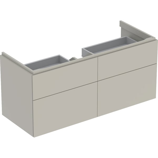 Geberit Xeno2 Unterschrank f. WT m. B:120cm m. 4 Schubl., 117,4x53x46,2cm, greige