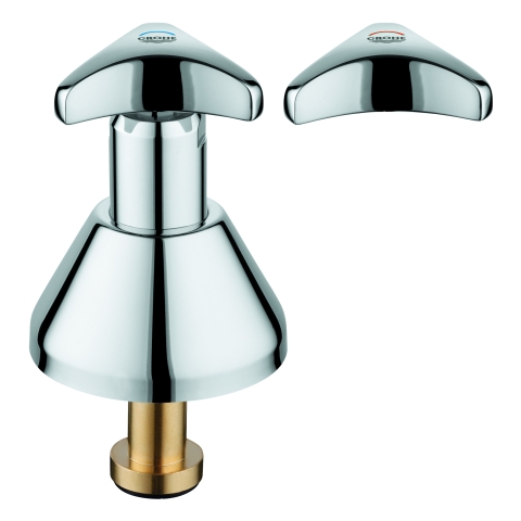 GROHE Oberteil 11330 für UP-Ventile Trecorn Griff Markierung blau 1/2" chrom