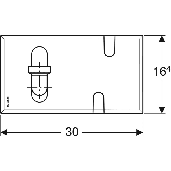 Geberit Abdeckplatte für Waschtischarmaturen mit UP-Funktion u. UP-Siphon weiß-alpin