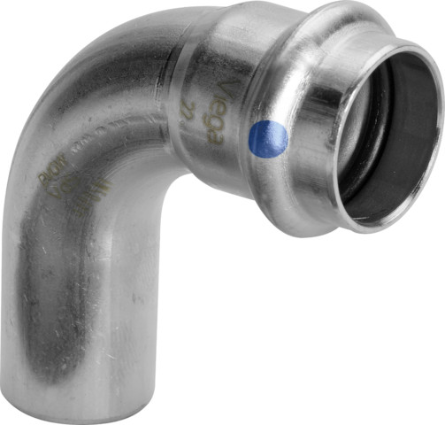Viega Bogen 90 Grad mit SC Sanpress Inox 2316.1LF in LABS-frei in 22mm
