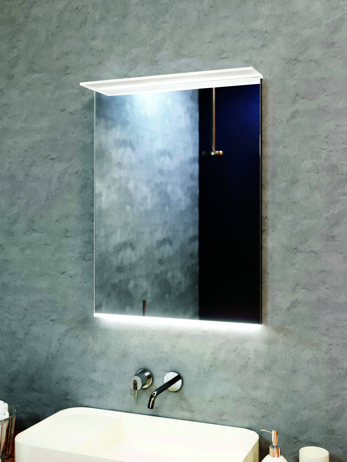 AS Harmonie-Plus LED-Leuchtspiegel Breite 120 x Höhe 80 cm, Segel 140 mm
