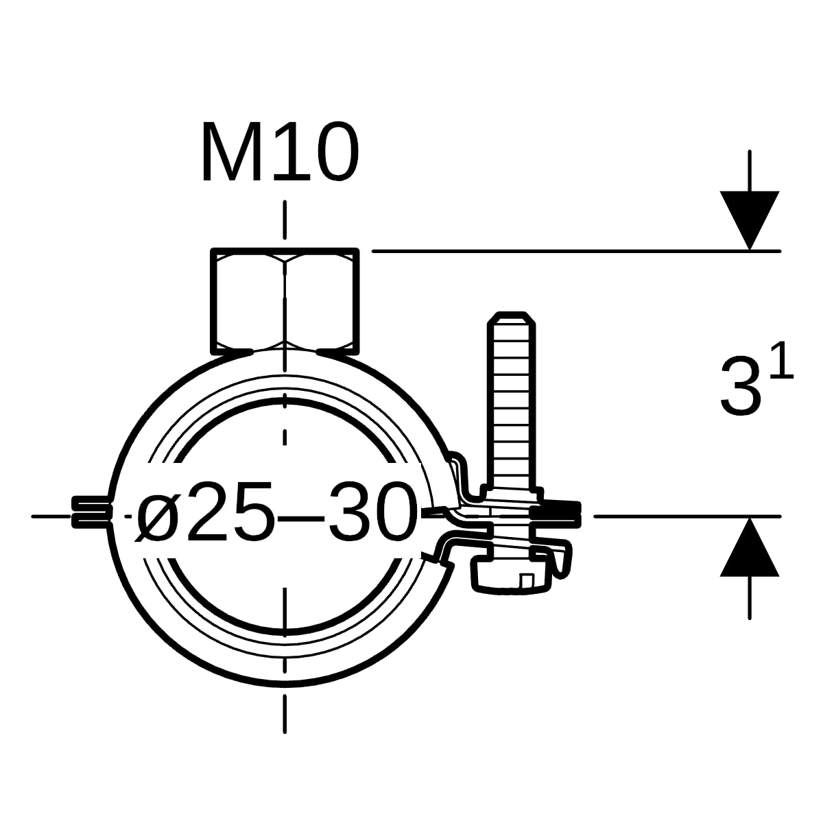 Geberit Befestigungsset Verteiler gerade M10
