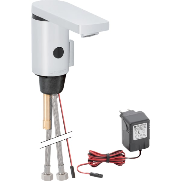 Geberit Typ 186 Waschtischarmatur, Netzbetr. mit Mischer und Griff, hgl. verchromt Geberit Typ 186 Waschtischarmatur, Netzbetr. mit Mischer und Griff, hgl. verchromt