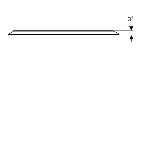 Geberit Option LSP, rund, direkte Bel. u. ind. Bel., d:90cm