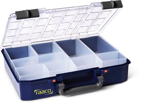 Sortimentskasten CarryLite 80 4x8-9 B337xT278xH80mm 9 Fächer RAACO Sortimentskasten CarryLite 80 4x8-9 B337xT278xH80mm 9 Fächer RAACO