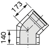 Vaillant Bogen 45 Grad DN 225/160 Edelstahl für Abgassystem Fassade DN 160 Vaillant Bogen 45 Grad DN 225/160 Edelstahl für Abgassystem Fassade DN 160