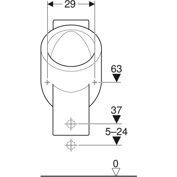 Geberit Centaurus Urinal wasserlos Abgang nach hinten oder unten, weiß Tect