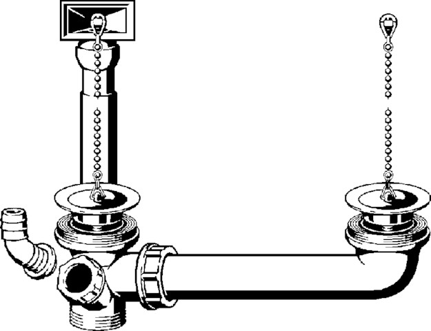 Viega Ab- und Überlaufgarnitur 7823.52 in G1 1/2 x 70mm x 100-270mm Kunststoff