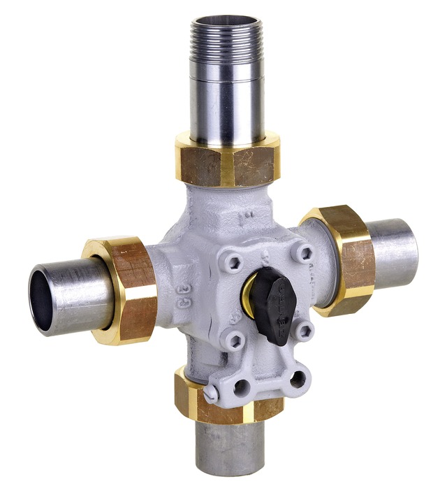 Resideo Vierwege-Kompakt-Mischer ZRK GG 20, grau, PN 6 DN 20