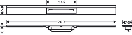 Hansgrohe RainDrain Flex Duschrinne 900 mm kürzbar für Wandmontage chrom