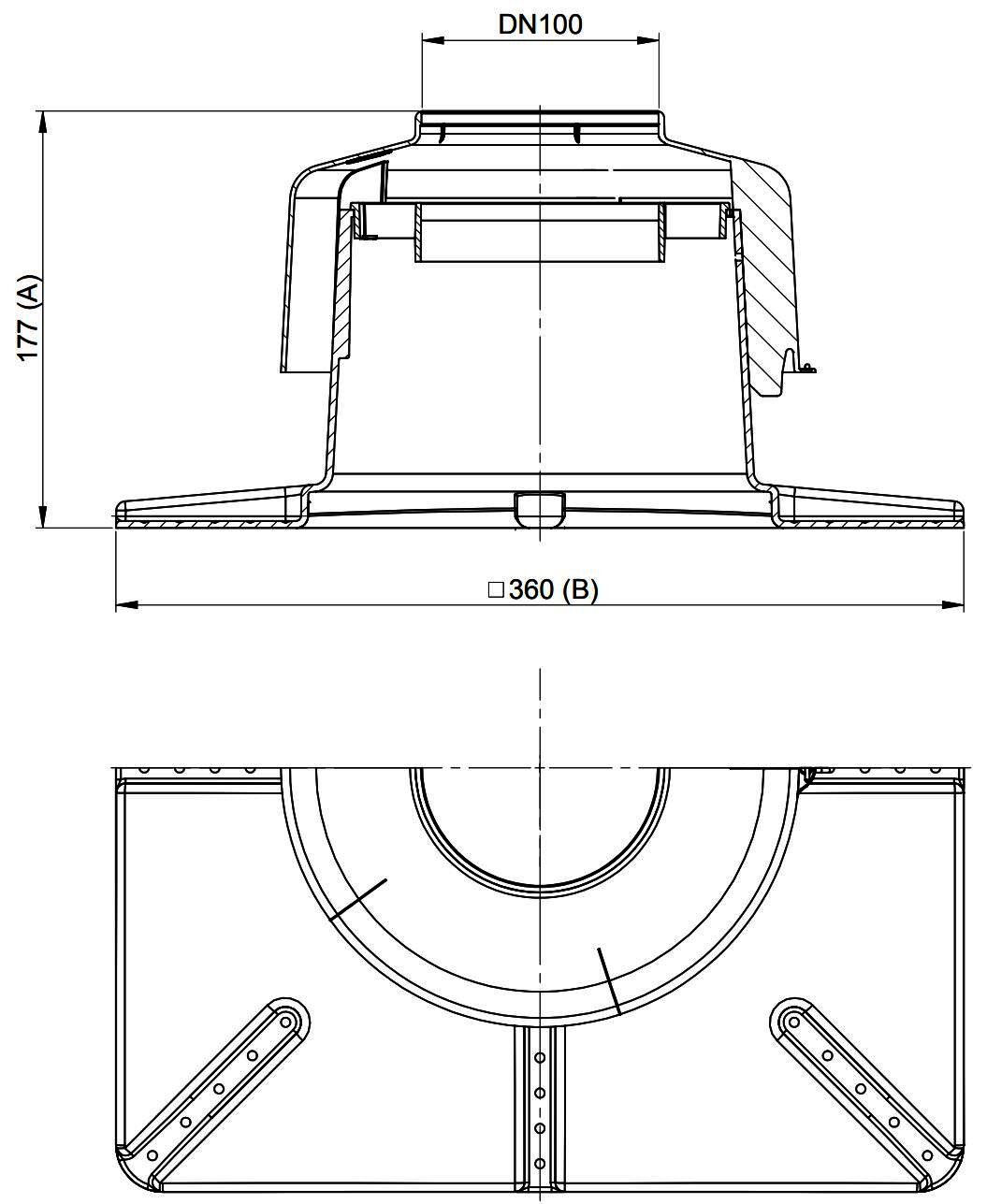 MHG Kaminkopfabdeckung DN 100 Kunststoff