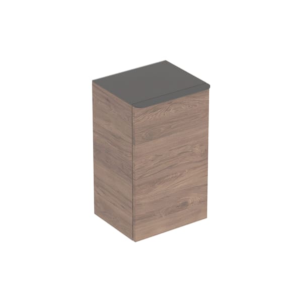 Geberit Smyle Seitenschrank, eckig mit einer Tür re, 36x60x32,6cm, Nussbaum
