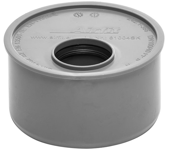 airfit Superkurz-Reduzierstück DN 110x40 aus PP, grau