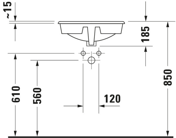 DU EBWT Design Classics Manua 480 mm EB m.ÜL, m.HLB, 1 HL, weiß