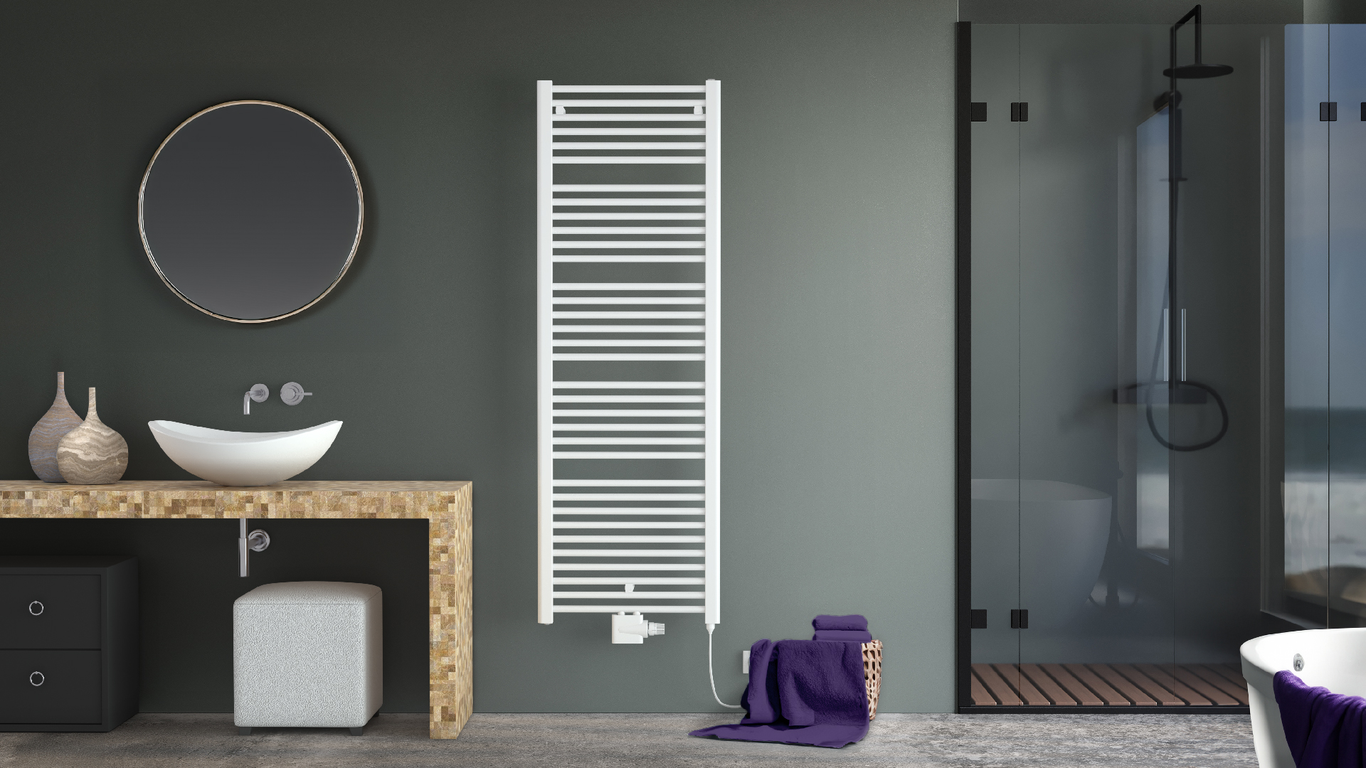 Zehnder Design-HK Dero DERSZ120075WZZZ 1172x35x750 RAL 9016