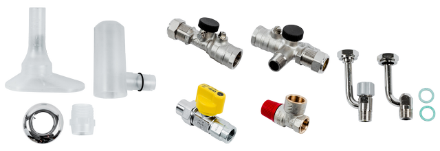 Wolf Anschluss-Set Kombithermen AP inkl. KFE-Hahn und therm. Sicherung Wolf Anschluss-Set Kombithermen AP inkl. KFE-Hahn und therm. Sicherung