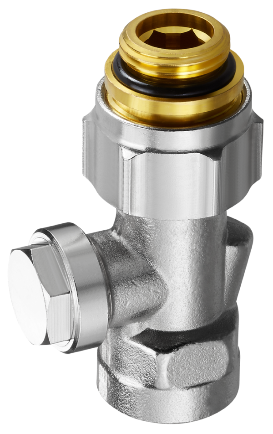 OVENTROP-Absperrverschraubung Combi 3 "Multiflex F",1/2"AG x 3/4"AG, Ms, vern.