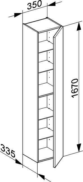 KEUCO HS Royal Reflex 34030, A:rechts, 1-türig, trüffel/trüffel