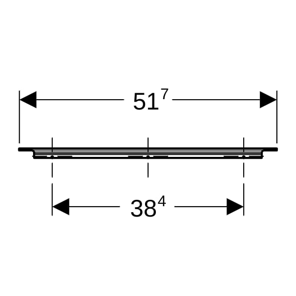 Geberit Griff, B:53cm hochglanz verchromt