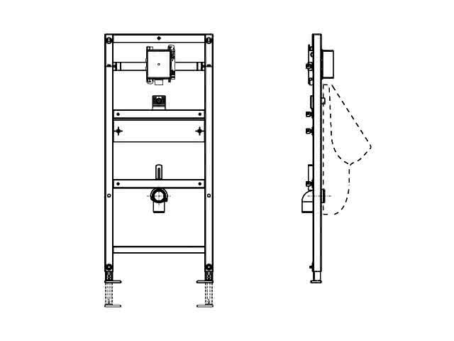 nextVIT Urinal-Element UP-Spülsystem SBH 120 Elektronisch/Mechanisch