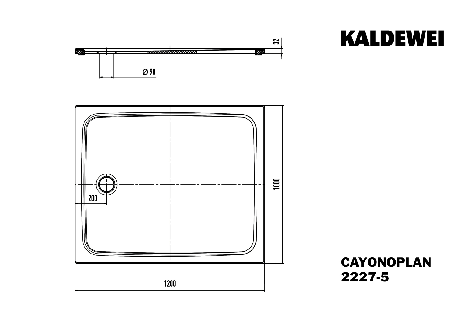 KA DW CAYONOPLAN Mod.2227-5,1000x1200mm, alpwe,Wt extrafl.