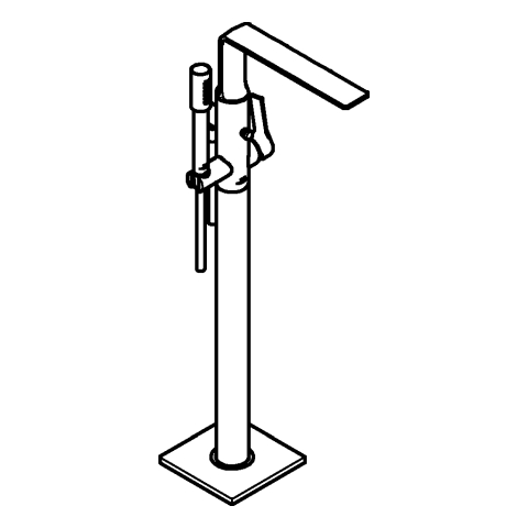 GROHE EH-Wannenbatterie Allure 25222_1 Bodenmontage FMS warm sunset