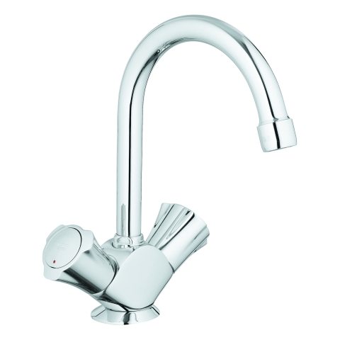 GROHE 2-Griff-WT-Batterie Costa 21375_1 Zugstangen-Ablaufgarnitur chrom