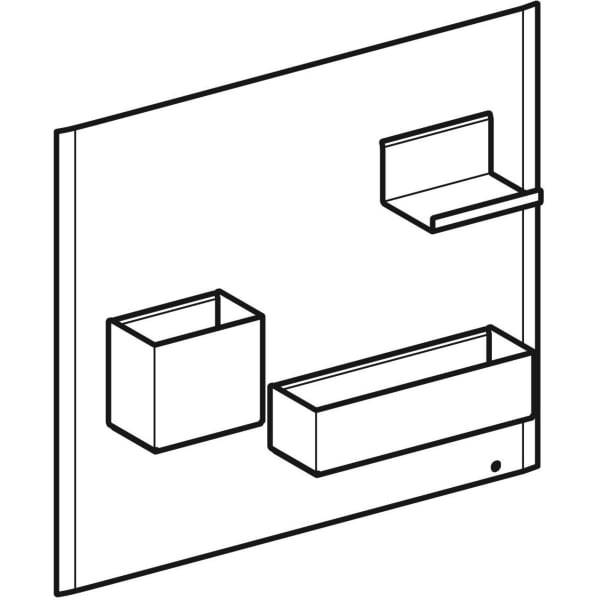 Geberit Magnettafel mit Stauboxen weiß