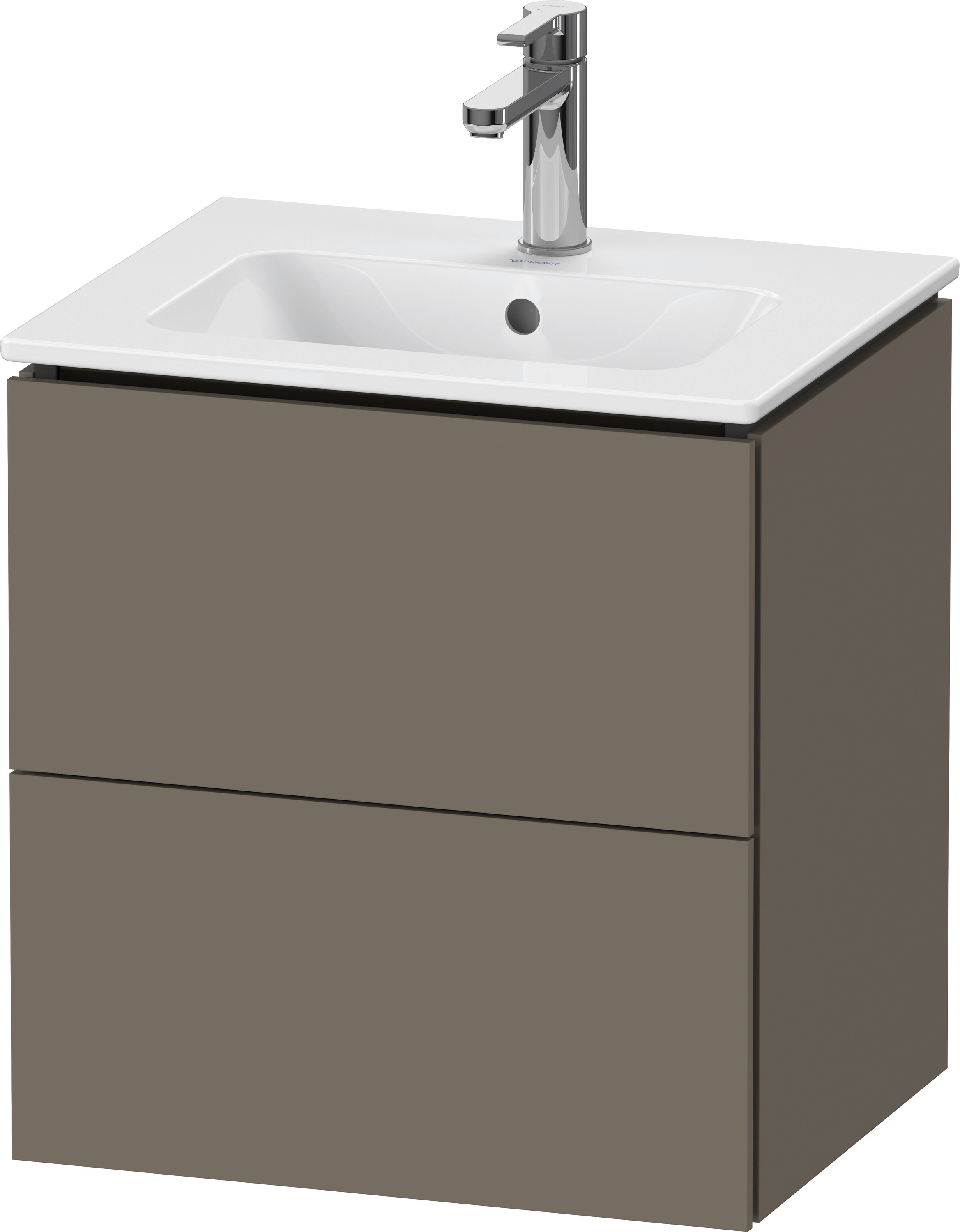 Duravit WTU L-Cube wandhängend, 2 Schubk. 500x520x421mm, Flannel Grey Sdm.