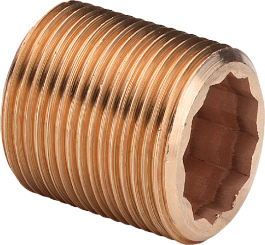 Viega Langnippel 3535 mit Innenvielkant in G1 x 40mm Rotguss Viega Langnippel 3535 mit Innenvielkant in G1 x 40mm Rotguss