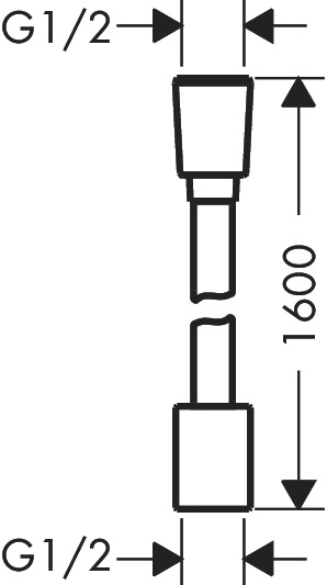 Hansgrohe Textilbrauseschlauch Designflex 1600mm chrom