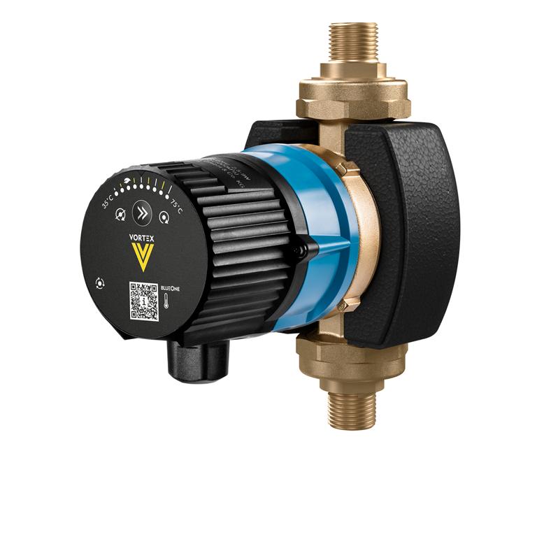 Vortex Pumpe BWO 155 V 3/4"i ERT mit Verschraubungen, mit Regelthermostat