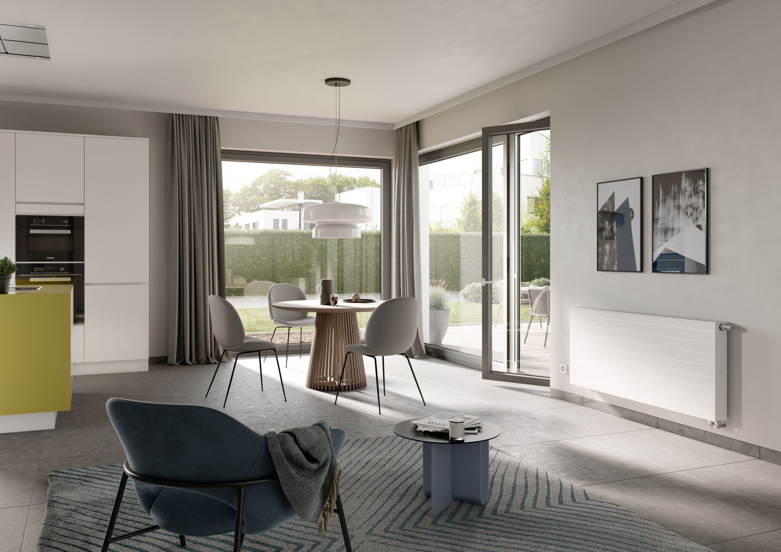 Kermi x-flair Line-K T22 559x102x605 RAL9016, 10bar, m.Abd, BK