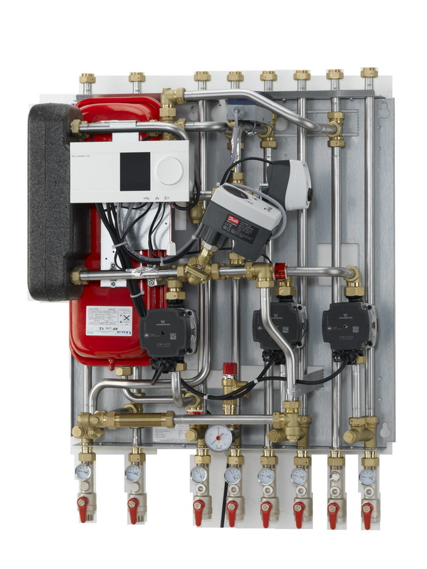 Danfoss Hausstation VX Solo II H2WS, 1 HE:20kW, ECL310/A267, STW
