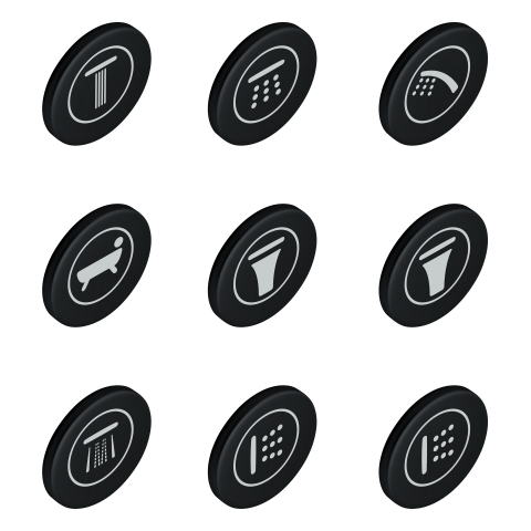 GROHE Symbolkappen 14077 für SmartControl Fertigmontagesets