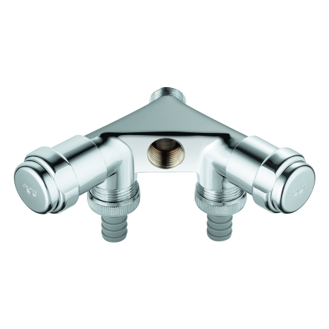 GROHE WAS-Doppelventil 41020 Einfach Design-Griff DN15 Rückflussverh. chrom