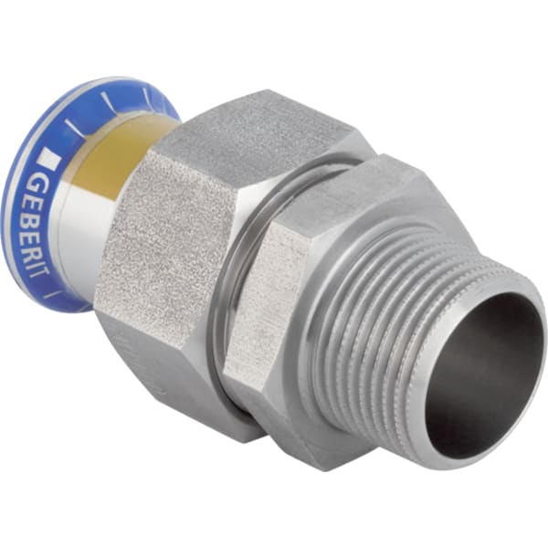 Geberit Mapress Edelstahl Übergangsverschr. mit AG (Gas) d42-R1 1/2