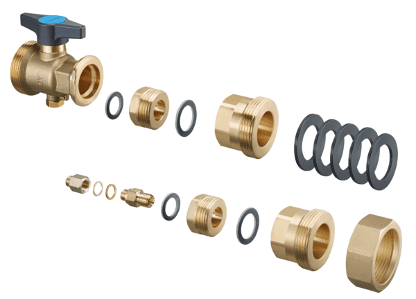 OVENTROP-Wärmezählereinbauset für Regumat S/M3-180 DN 25 (ab 2015)
