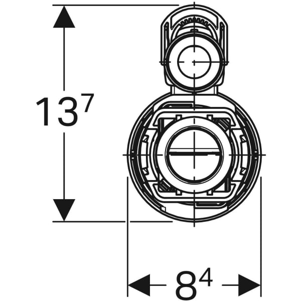 Geberit Typ 290 Spülventil, 2-Mengen-Spülung d40, hochglanz verchromt