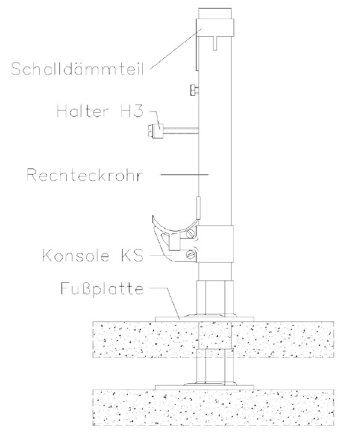 Zehnder Standkonsole STF 3 zum Anschrauben 760mm, Nr. 721091